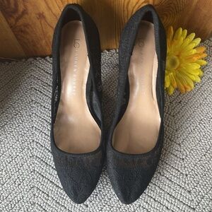 LC Lauren Conrad Black Lace Women's Shoes